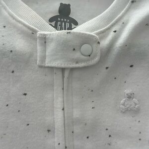 GAP Baby White and Black Speckled Onesie